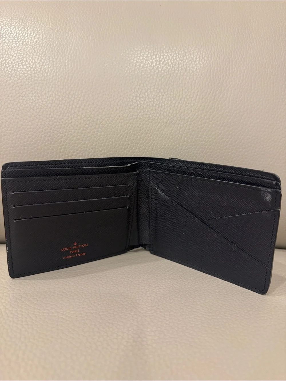 Louis Vuitton Black Monogram LV Initials Multiple Wallet